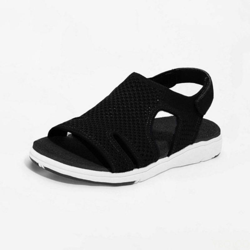 Damen Keilsandalen Weiche Sohle Lässig Strand Sommer Neu Atmungsaktiv Flache Sohle Lässig Bequeme Sandalen für Damen