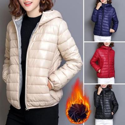 Kadın Güz Kış Ceket Yastıklı Kapşonlu Kalın Uzun Kollu Sıcak Düz Renk Pürüzsüz Slim Fit Fermuar Kapatma Cepler Hırka Bayan Pamuk Ceket Ceket