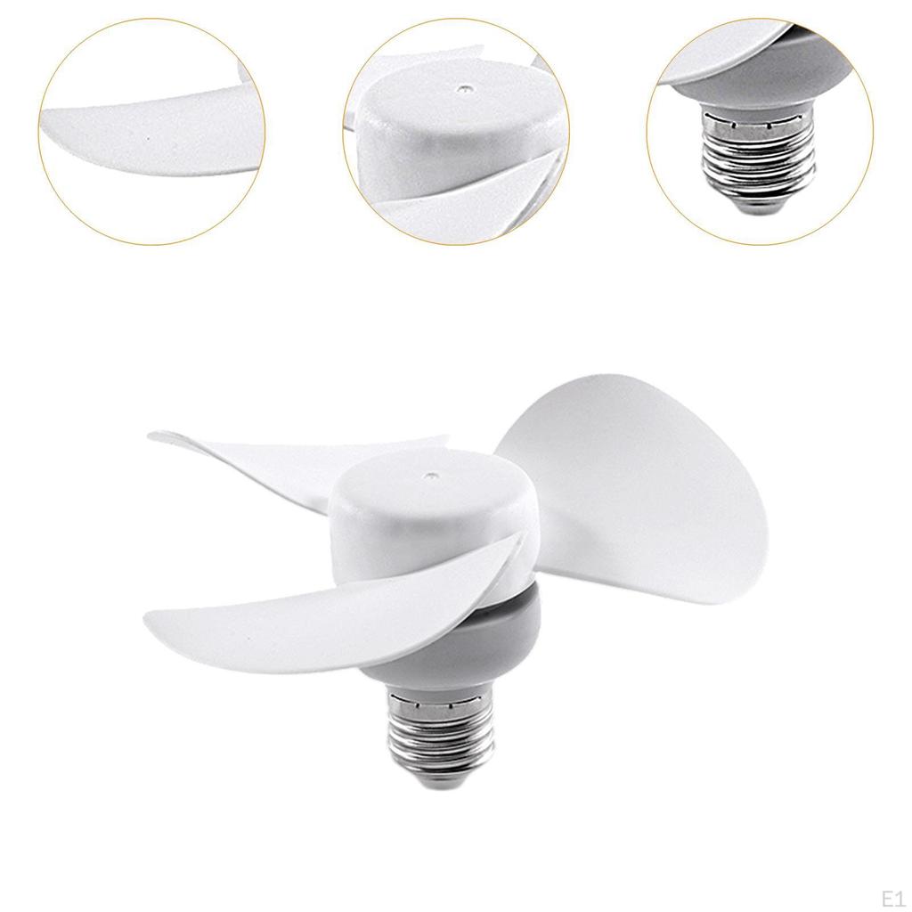 E27 Base Ceiling Fan Socket High Performance 3 Blade Powerful Wind Easy To Install for Bedroom