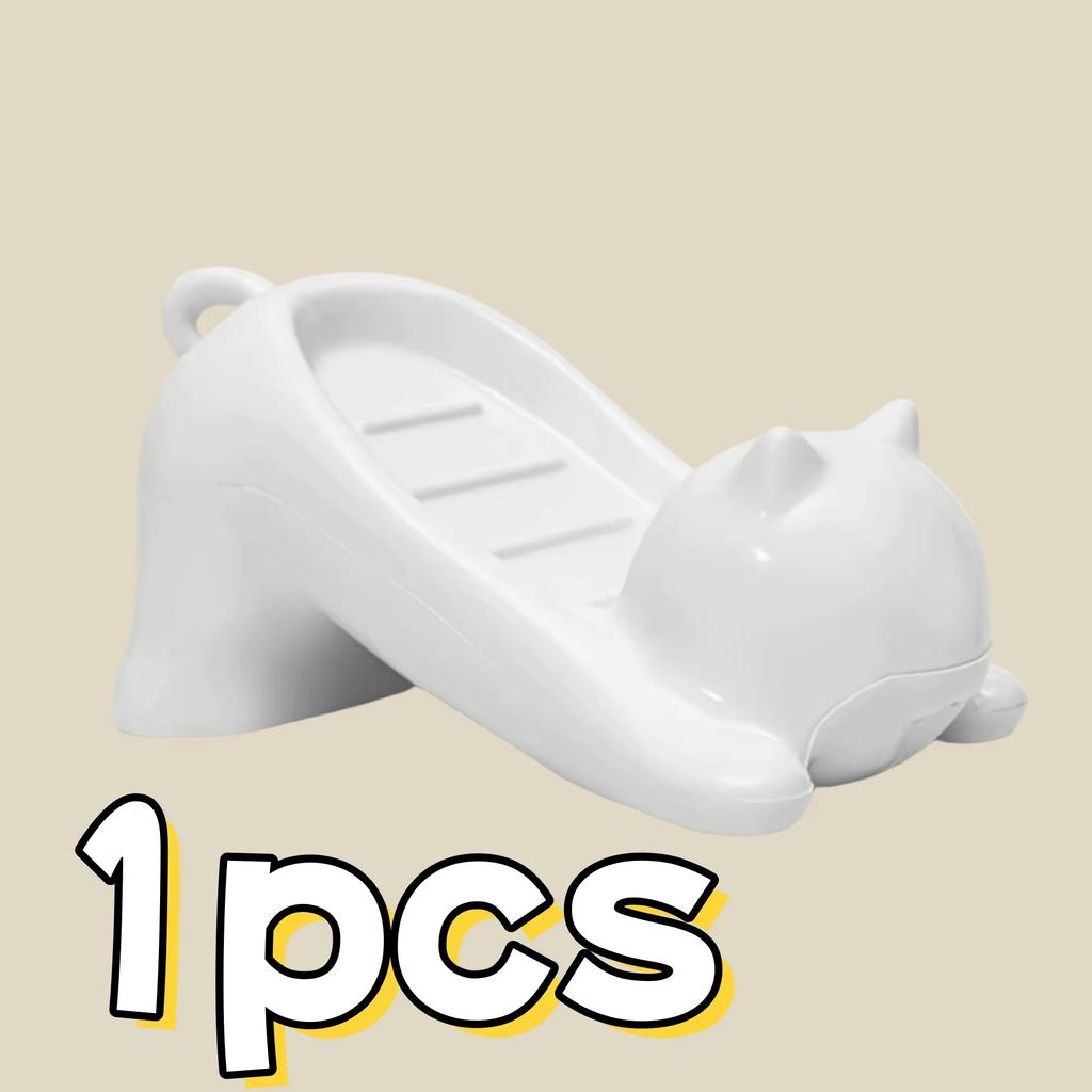 1-3pcs Cat Shape Soap Box Drainage Storage Rack Soap Container Bathroom Accessories No Water Accumulation Tools Home Decoration