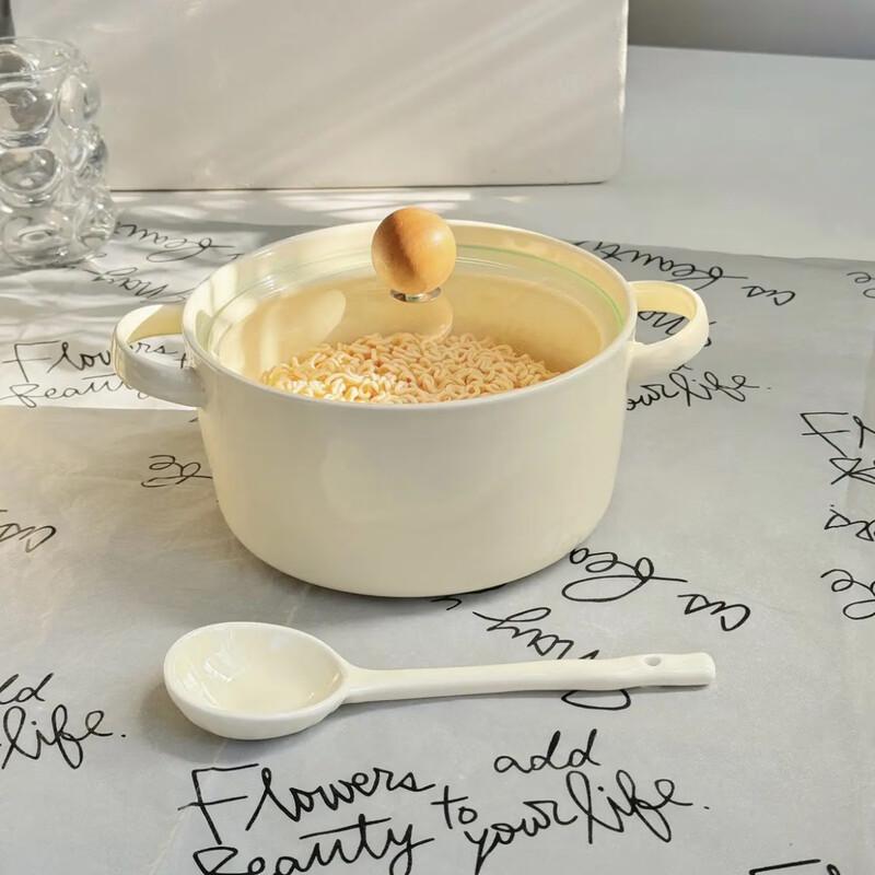 SW Cream Style Ceramic Noodle Bowl Set