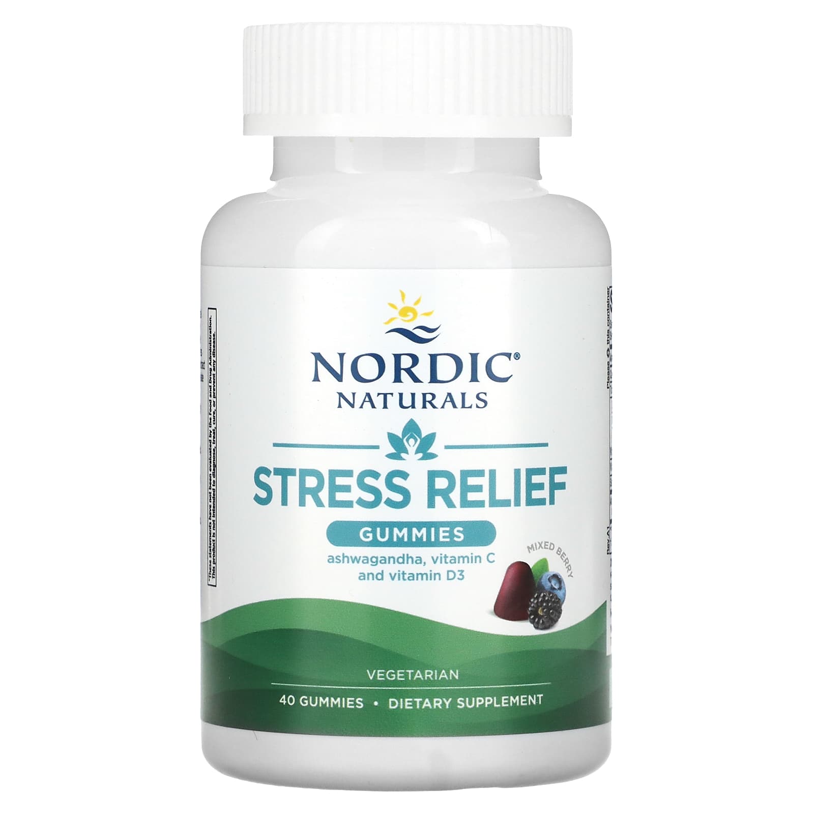 

Nordic Naturals, Stress Relief Gummies, Mixed Berry Flavor, 40 Gummies