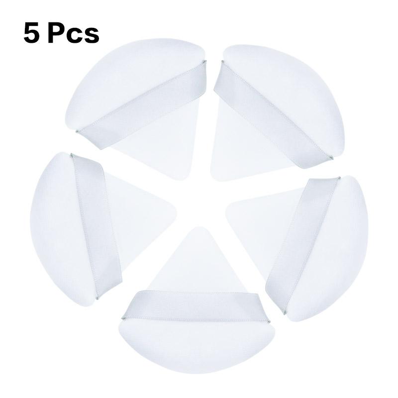 Dreieckiger Puderquasten-Samt, Mini-Make-up-Schwamm für das Gesicht, Kosmetik, weicher Puderquasten-Gesichtspuderquaste aus Baumwolle, waschbar, leicht