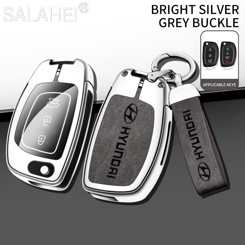 Car Key Case Cover Zinc Alloy Shell Keyring Pendant For Hyundai Ix35 I40 I20 I10 Tucson Elantra Creta Sonata Ioniq Accent Creata