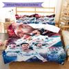 Marseille  Pattern Bedding Quilt Set Quilt Cover Pillowcase Home Decoration Birthday Gift (1 * duvet cover + 2 * pillowcase, without core)
