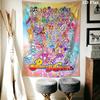 Pretty Cure Wall Tapestry Aesthetic Wall Hanging Printed Fabric Blanket Decorative Tapestries for Bedroom Living Room Home Decor