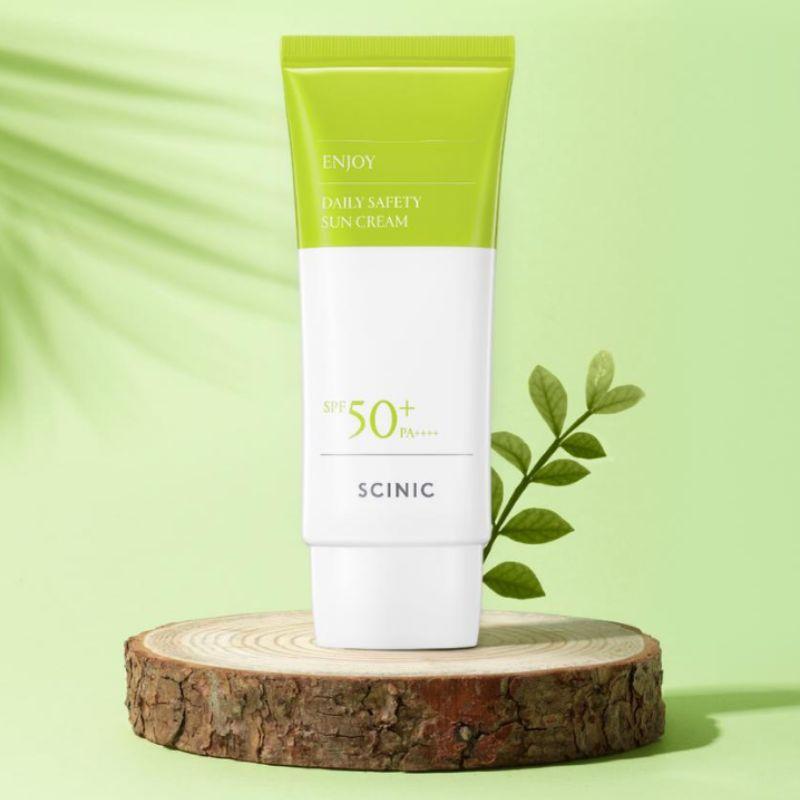 SCINIC Enjoy Daily Safety Mineral Sun Cream SPF50+ PA++++ 60g Mild Lightweight Korean Sunscreen