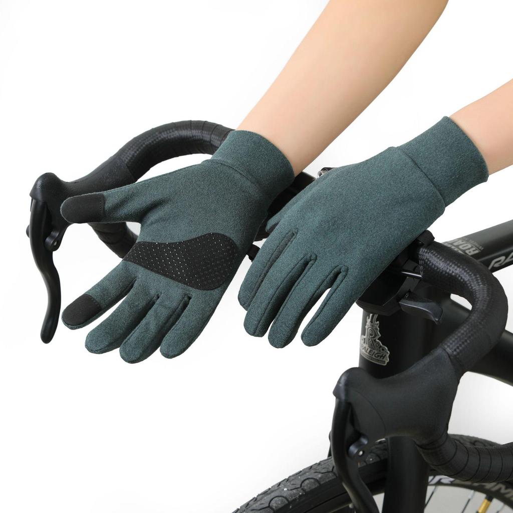 Unisex Velvet Touchscreen Ski & Cycling Liner Gloves: Warm, Cold-Weather Protection for Autumn and Winter