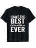 I Have The Best Grandma Ever T-Shirt - Suitable for Grandson & Granddaughter Gift, Casual Round Neck Tee with Grandma & Grandchild, Machine Washable Y