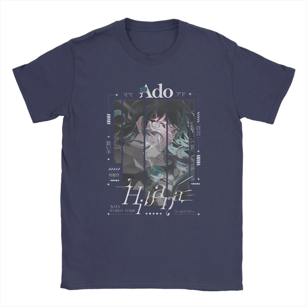 All Seasons Ado WORLD TOUR 2026 Hibana Mens and Womens Printed T Shirt for Unisex Cotton Tshirt Short Sleeve Fashion Clothing
