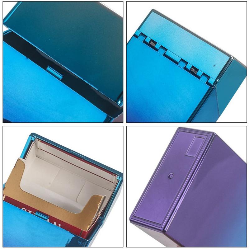 Multifunctional Plastic Cigarette Case Men Flip Lid Cigarette Case Lighter Storage Box Colorful Cigarette Case Portable