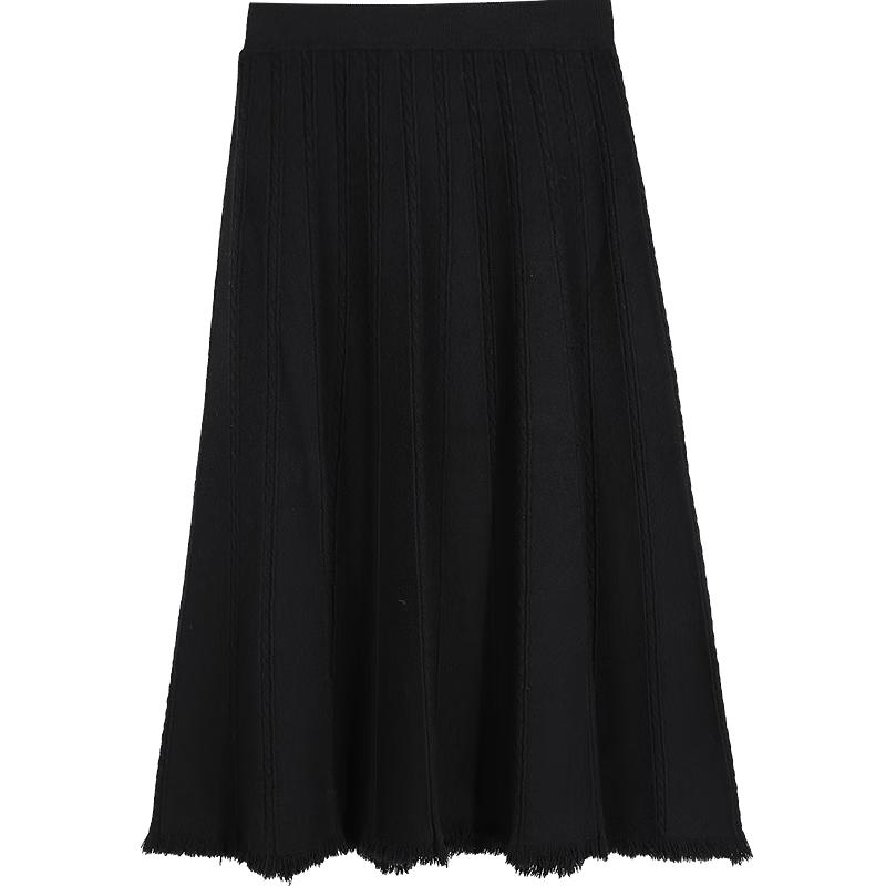 Betu Women s Winter Twisted Tassel Midi Skirt M