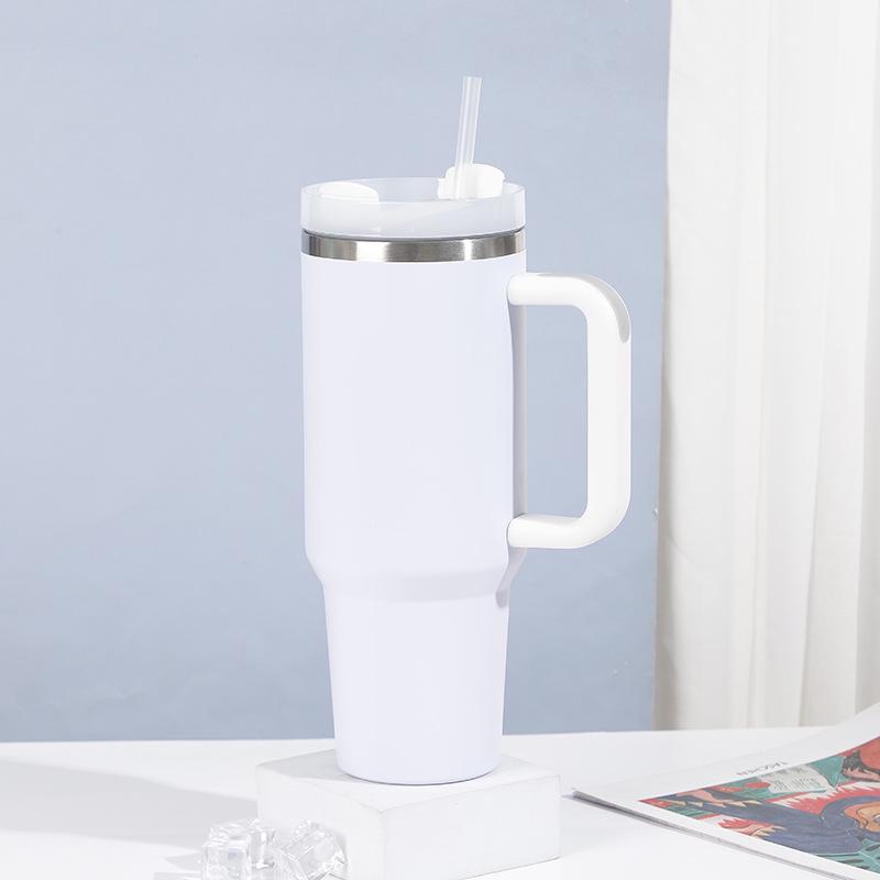 40oz Stainless Steel Insulated Giant Cup with Straw – Portable Ice Buster for Car