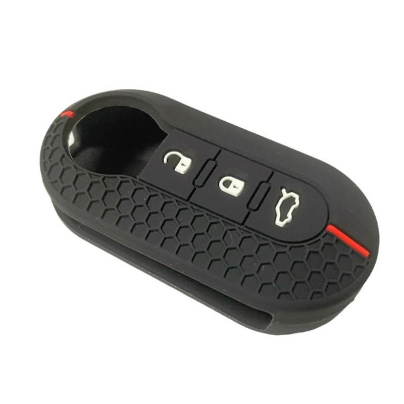 Flexible Stretchable 3 Button Folding Remote Key Shell Protective Case Housing Suitable For 500 500L Flip Style Car Key