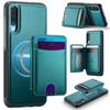 For Samsung Galaxy A50 Magnetic Case JEEHOOD J10 Leather Back Phone Cover with Detachable Card Holder Kickstand