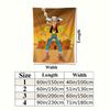 Lucky Luke Wall Tapestry Aesthetic Wall Hanging Printed Fabric Blanket Decorative Tapestries for Bedroom Living Room Home Decor