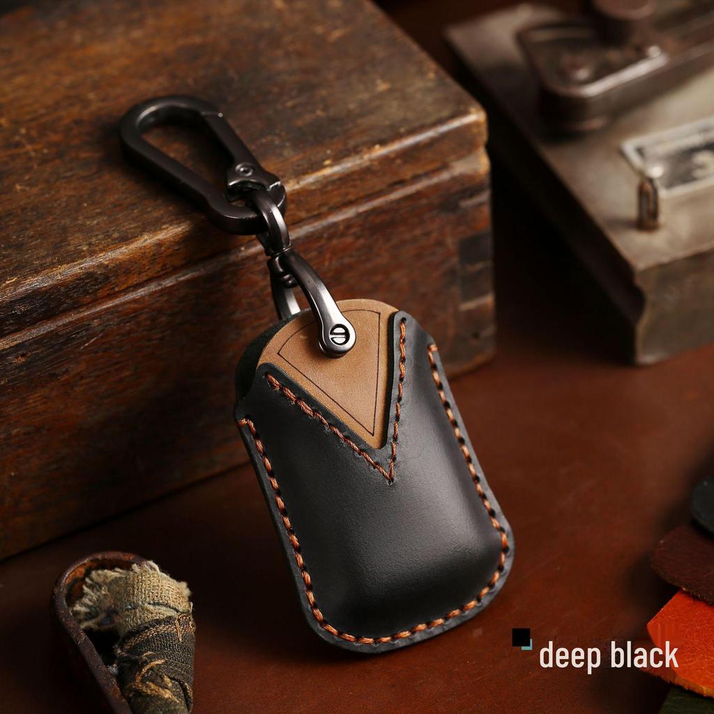 Handgjort nyckelfodral i äkta läder för Toyota fjärrkontroll