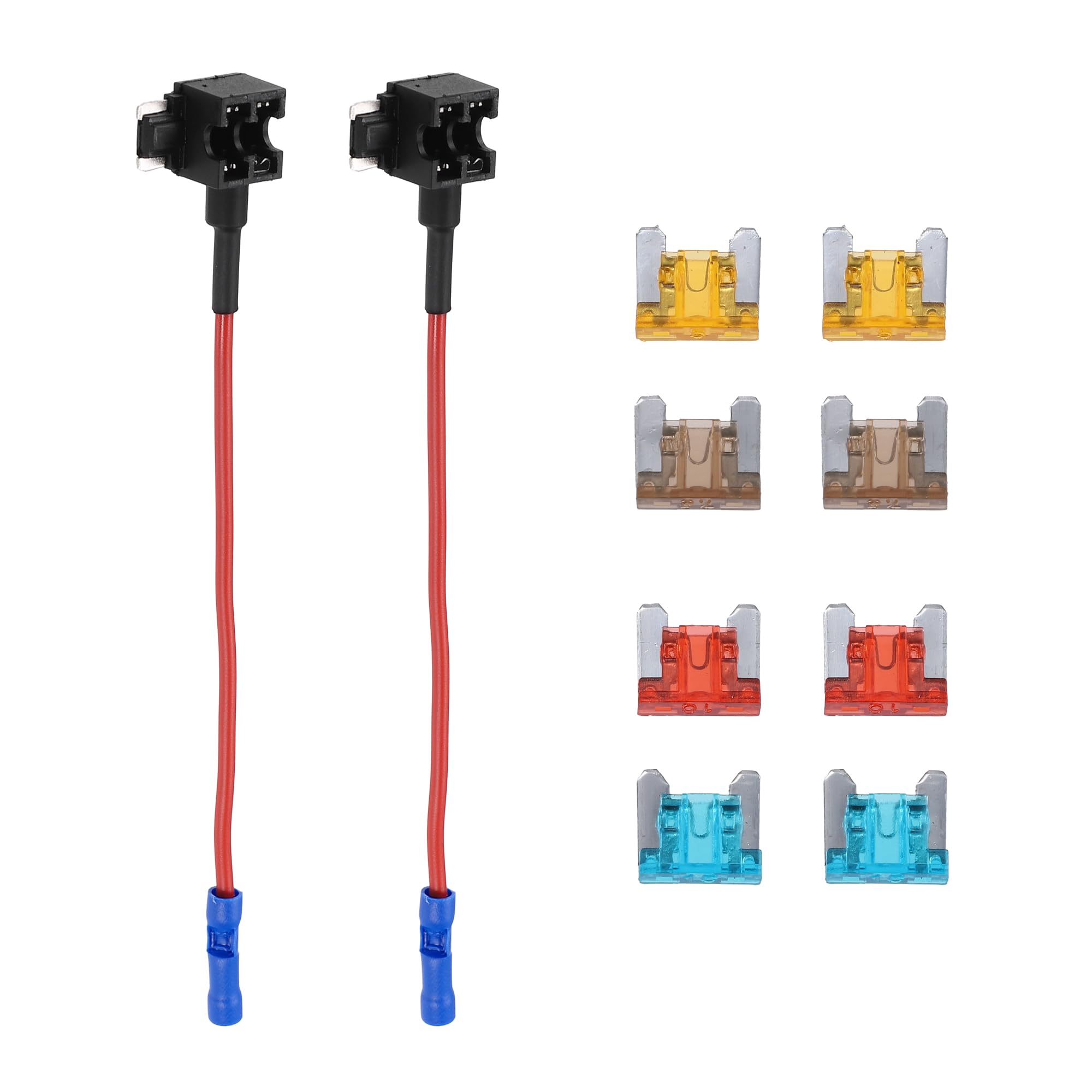 

ACROPIX Universal Circuit Added Rope Ro File Mini Fuse Tap Holder Adapter with красный