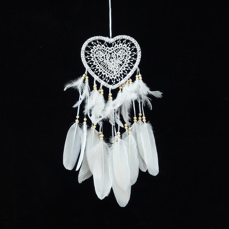 Nordic Dream Catcher Heart String Lights - Hanging Ornament for Weddings and Christmas
