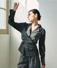 BIBYSEOB [Set] Strap Bustier + Double-Pleat Wide Slacks Charcoal