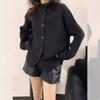 New Lazy Style Solid Color Knitted Sweater Jacket Women's Stand-up Collar Single-breasted Design Loose Cardigan Sweater