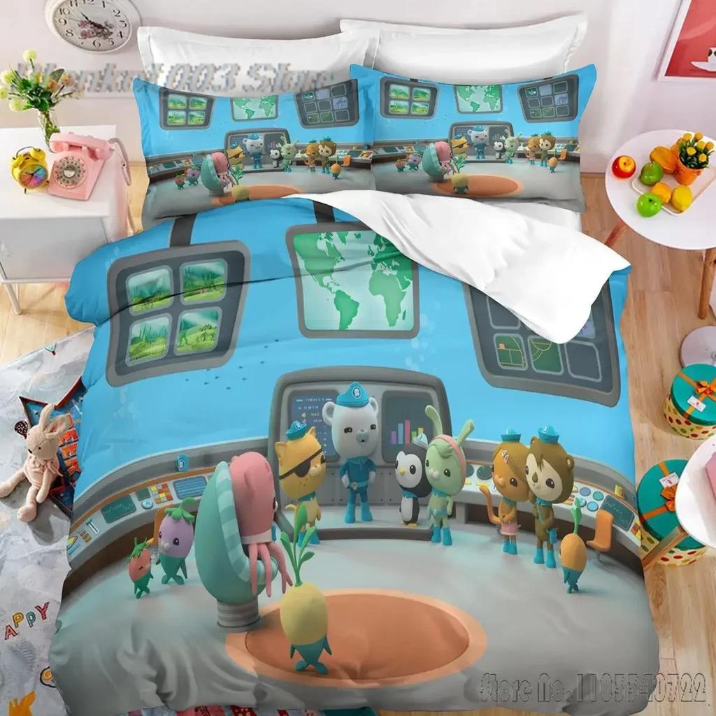 The Octonauts Cartoon Love Child Husă de pat cuvertură HD Husă de pat pentru copii Seturi de lenjerie de pat Lenjerie de pat Decor dormitor