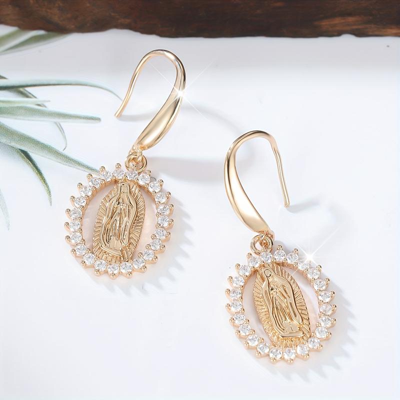 Серьги-подвески Девы Марии для женщин — фото 4