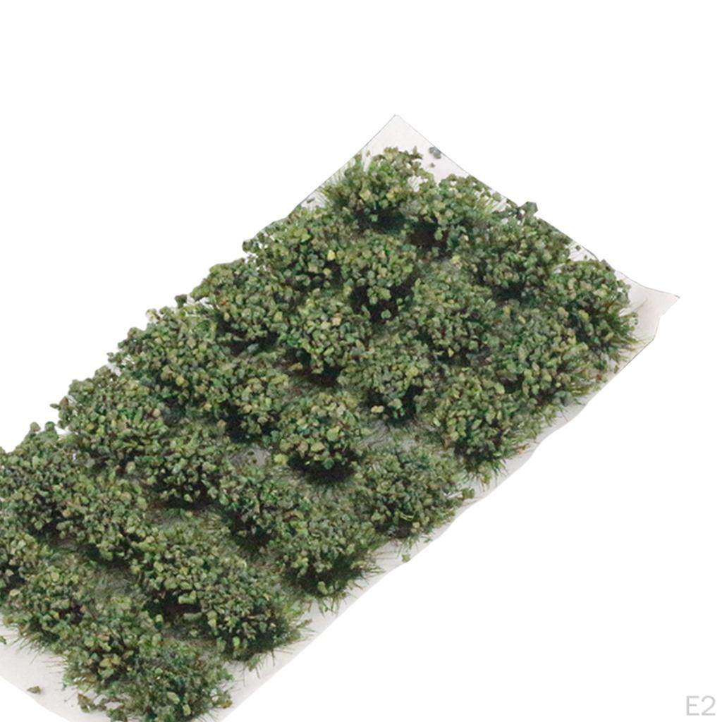 2 Bushy Tufts Lowland Shrubs Tuft Model Kit Resin Static Scenery for Train Landscape Railway