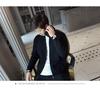 Men's Double Zipper Japanese Style Knit Cardigan Sweater - Autumn/Winter Fashion, Versatile Casual Outerwear.
