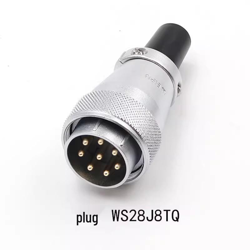 Weipu WS28 23-Pin Aviation Plug Connector, Male-Female Threaded, 479-Hole, 10P12, 16-Pin, 20/26-Pin