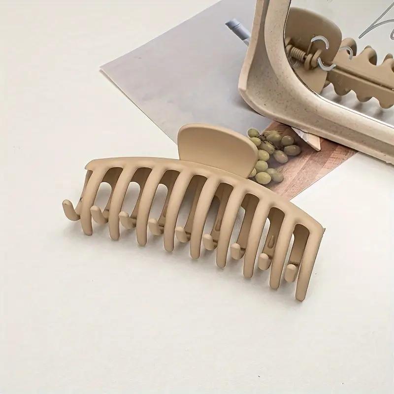 New Frosted Keel Shape Hair Clips Women Korean Simple Head Fixed Shark Clip Ponytail Fashion Hairpin Girls Hair Accessories