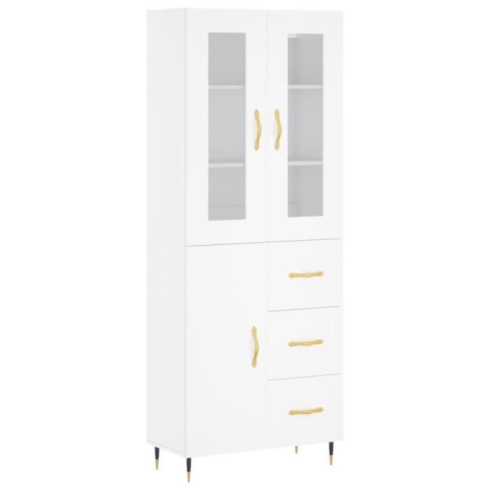 VidaXL Highboard White 69.5x34x180 Cm Engineered Wood 3198449