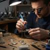 Watchmaker Tool Watch Spring Bar With Measurement Markings Ergonomic Aluminum Grip For Band Adjustment Installation