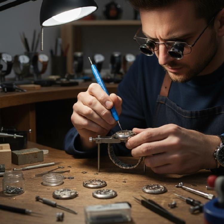 Watchmaker Tool Watch Spring Bar With Measurement Markings Ergonomic Aluminum Grip For Band Adjustment Installation