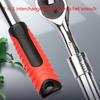 Carbon Steel Ratchet Wrench with Interchangable for Head 1/2" 1/4"& 3/8" Adapters Retractable Wrench Adjustable Wrench