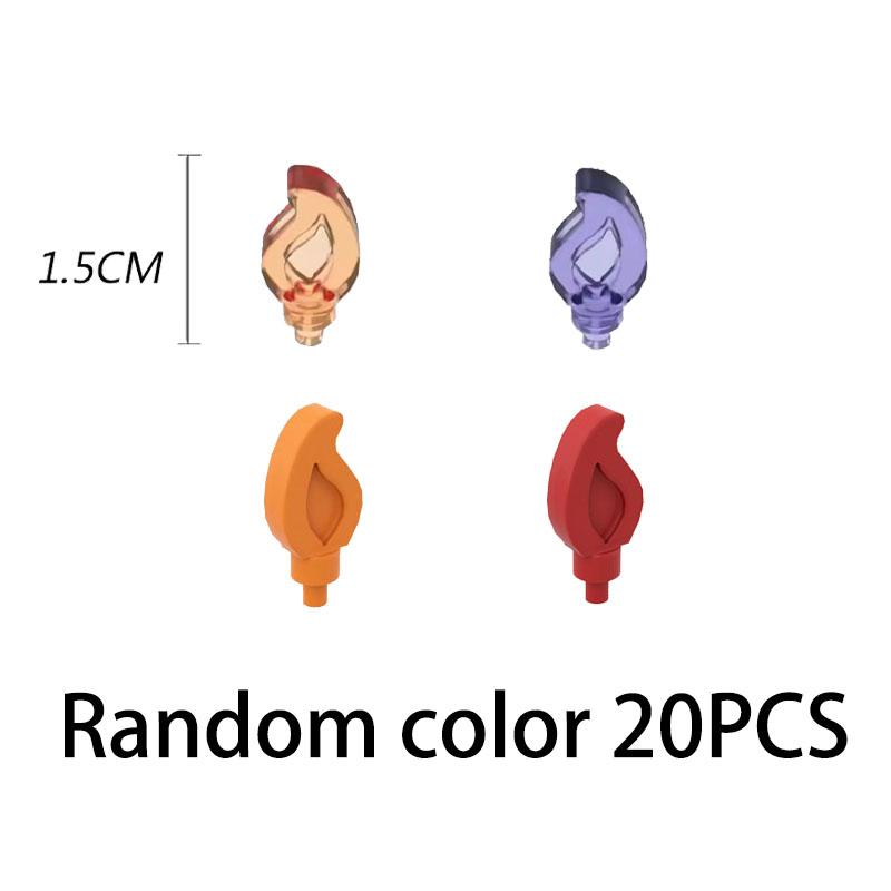 MOC Building Block Liquid Blood  Pool Milk Ice Cube Snowflakes Flame Candles Fire Campfire Accessories DIY Toy Model Bricks A041
