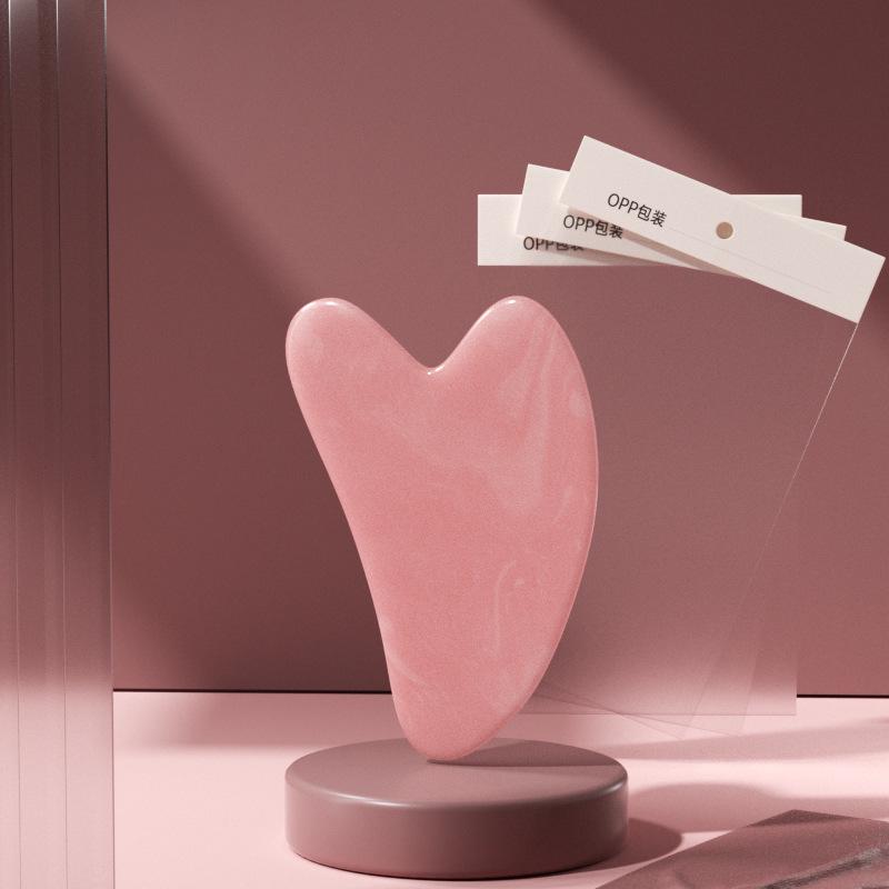 

Rose Quartz Facial Roller & Double-Headed Massager Set