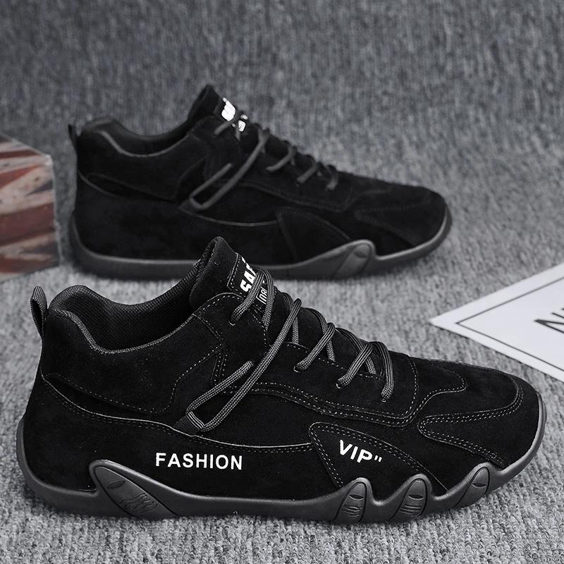Men's Outdoor Sports Hiking Shoes Four Season New Anti Slip Comfort Work Shoes Fashion Youth Casual Trendy Shoes Male's Sneakers