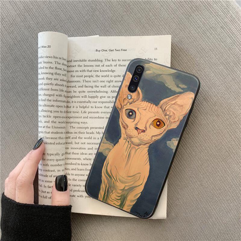 Tattoo Sphinx Cat  Phone Cover Shell For Samsung Galaxy A51 A71 A21S A10 A20S A20E A30S A40 A50 A70 A11 A40 M31 M30S Coque Case