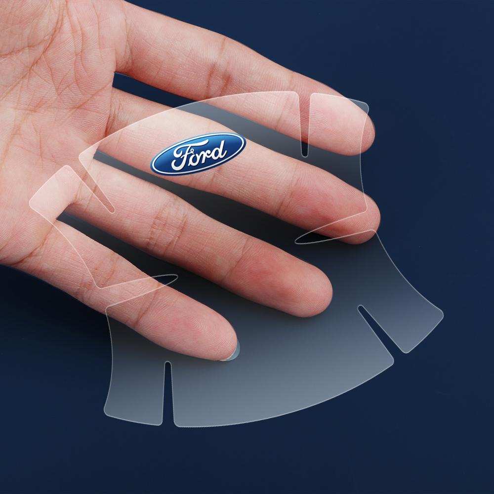 8pcs Transparent Car Door Handle Protector Film Sticker Anti Scratch Decal Center CoverFor Ford 2 3Fiesta Mondeo Fusion Explorer