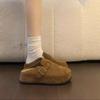 Thick-soled Birkenstocks, new spring retro lazy inner heightening bag head and half slippers