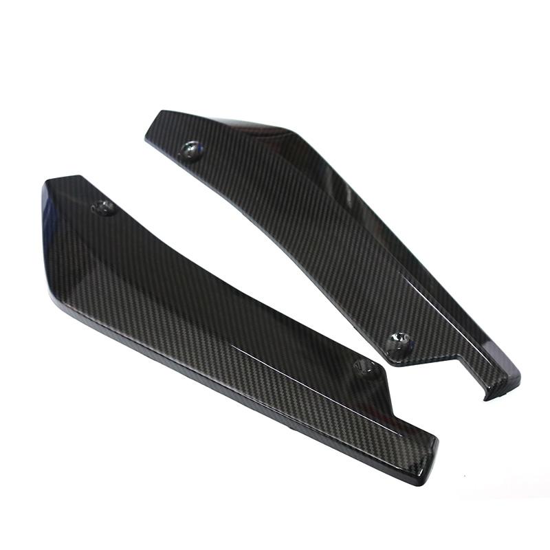 Pair Universal Car Front Rear Bumper Strip Lip Spoiler Diffuser Splitter Scratch Protector 44.5cm Winglets Side Skirt Extension