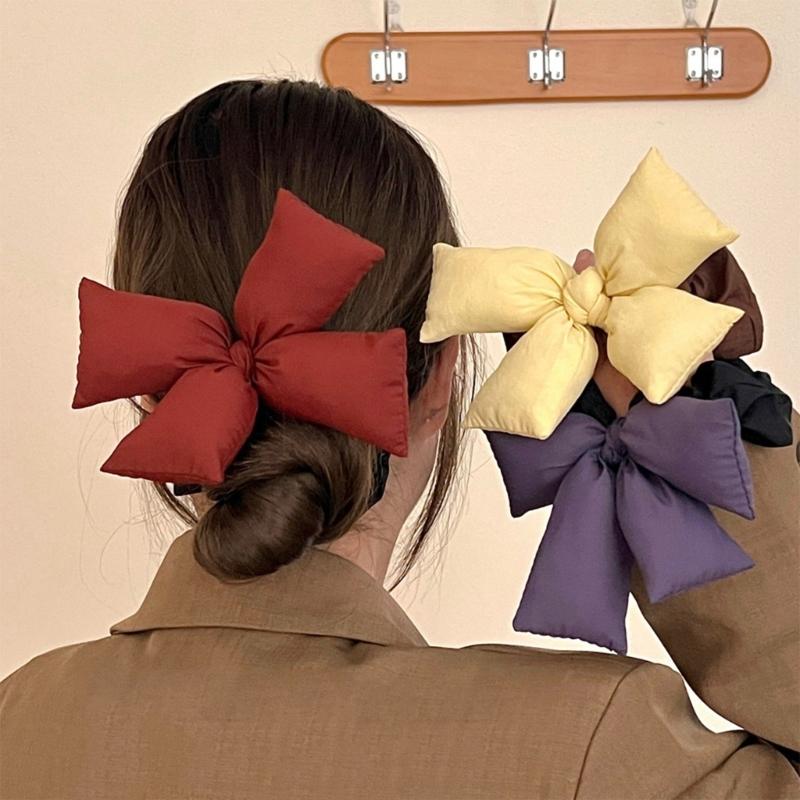 Bowknot Hair Scrunchies Thick Oversized Hair Scrunchy Elegant Hair Rope Scrunchy Women Ponytail Holder