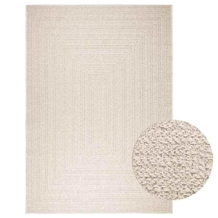 VidaXL Tapis ZIZUR crème 200x290 cm aspect de jute intérieur extérieur, tapis d'extérieur, tapis de sol, tapis d'intérieur, 4010368