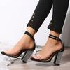 Chunky High Heeled Sandals Women Round Head Sandals
