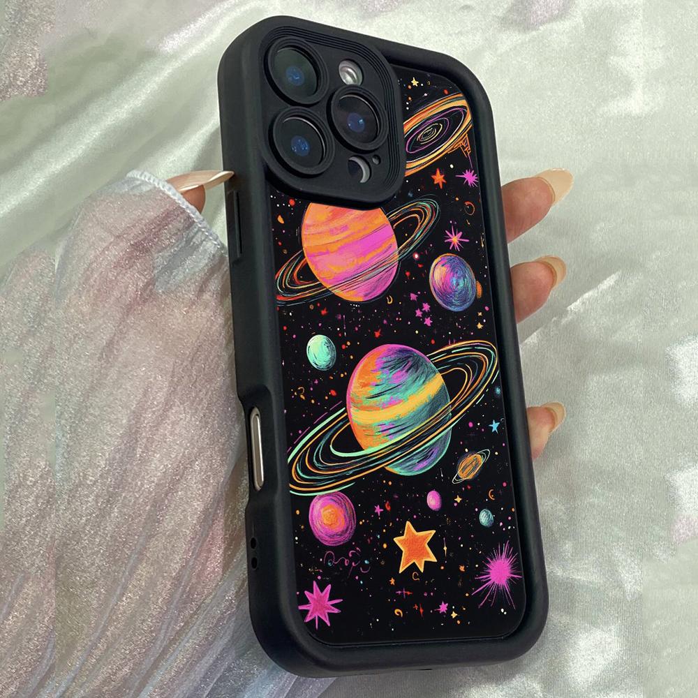 JT223 Darkness Art Black Drawing for iPhone 17 16 15 Pro Max Samsung S26 S25 Ultra A17 A16 A07 A56 A15 A06 Xiaomi 15T Redmi 15c 14C Soft TPU Case