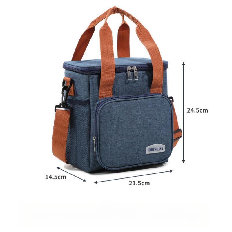 Europeisk och amerikansk mode Kan bäras tvärkroppsförtjockad lunchisoleringsväska med stor kapacitet Affärslunchväska