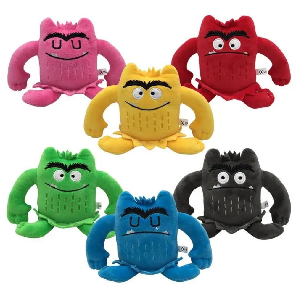 

6 шт./компл., 6 цветов, Kawaii, цветная плюшевая кукла Monster, детская плюшевая игрушка Monster Color Emotion, мягкая игрушка для детей, подарки на день рождения 15cm