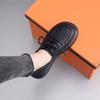 Loafu Single Shoes Women's Single Shoes Soft-soled New Two-wear Flat-soled Lace-up Non-slip Women's Leather Shoes