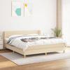 3126898 vidaXL Divan Bed with Mattress Cream 160x200 Cm Fabric